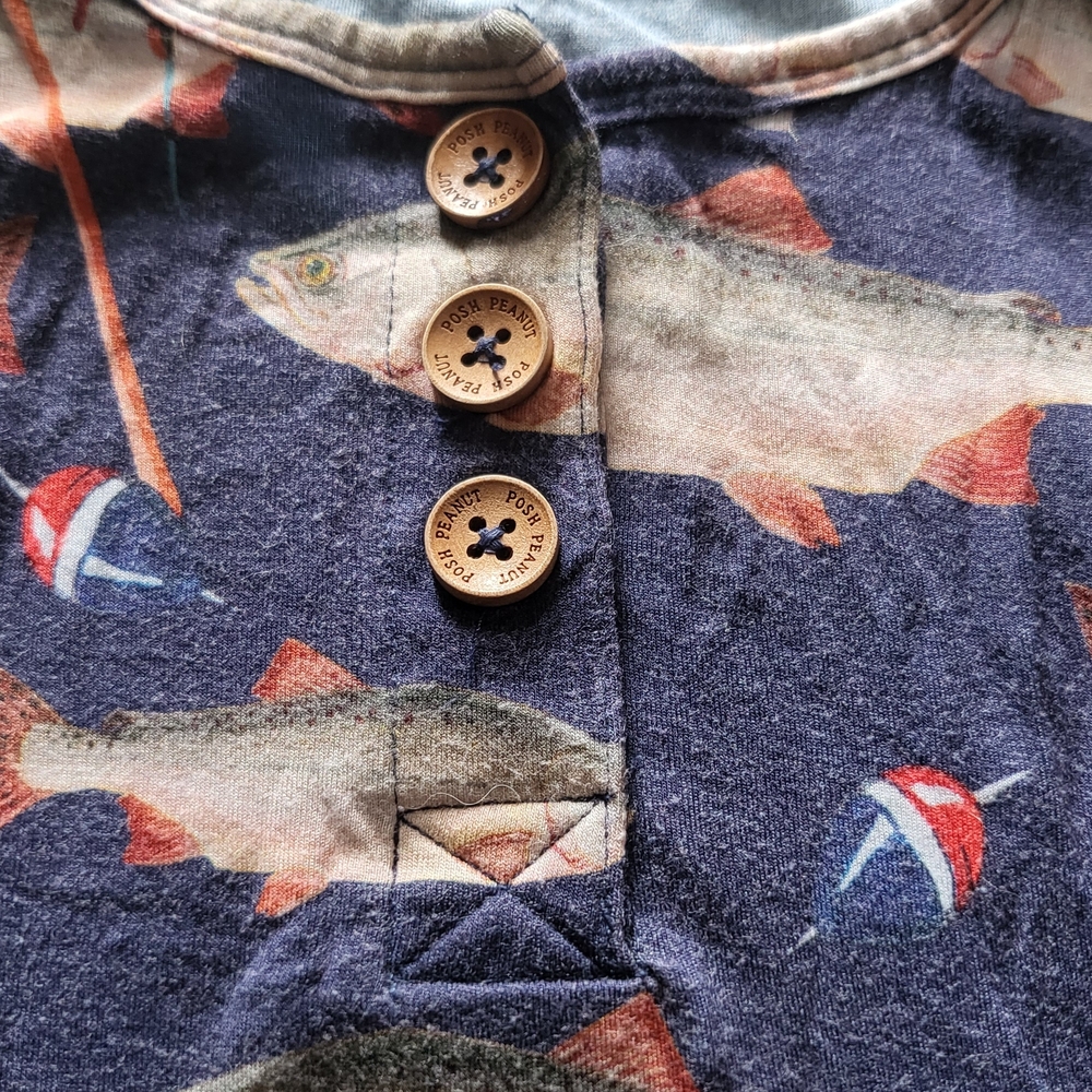 Posh Peanut Fishing Bamboo Romper - Picture 2 of 3